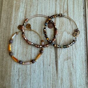 Alex & Ani Gold & Brown Bracelet - Set of 3